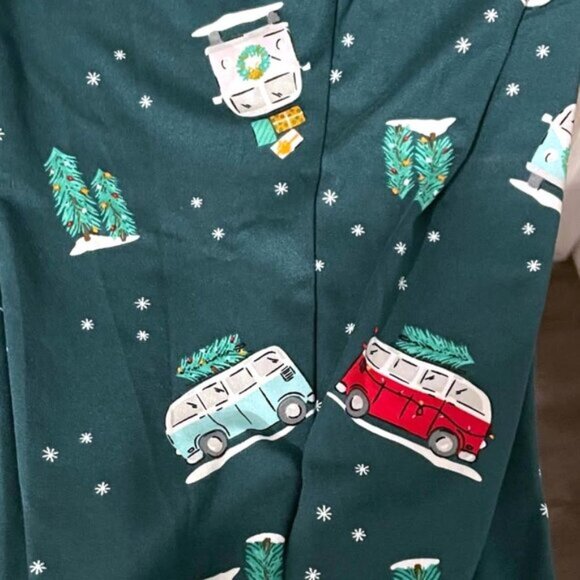 NEW 2Pc 2X 18W-20W Women's Soft VW Bus Christmas Pajamas w/ Pockets - Picture 5 of 6